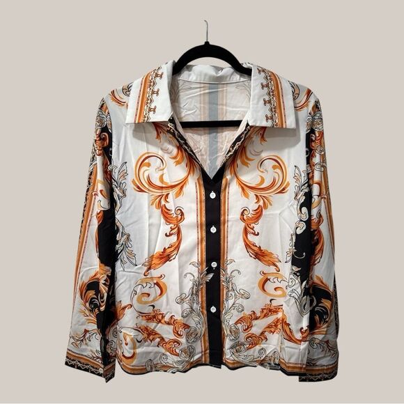 SHEIN  Print Shirt long sleve - Picture 1 of 6